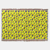 Funky Neon-Regenbogenblock-Muster Decke (Vorderseite)