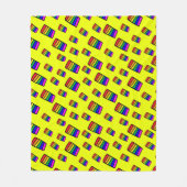 Funky Neon-Regenbogenblock-Muster Fleecedecke (Vorderseite)