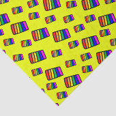 Funky Neon-Regenbogenblock-Muster Seidenpapier (Ausschnitt)