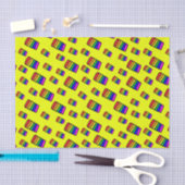 Funky Neon-Regenbogenblock-Muster Seidenpapier (Handwerk)