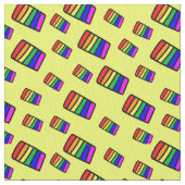 Funky Neon-Regenbogenblock-Muster Stoff (Nahaufnahme)