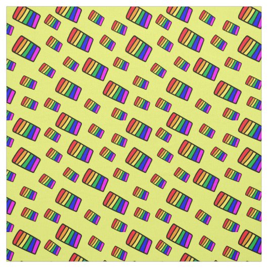 Funky Neon-Regenbogenblock-Muster Stoff (Muster)