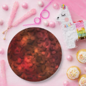 Funky Neon Spooky Bats Happy Halloween Paper Plate Pappteller (Party)