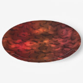 Funky Neon Spooky Bats Happy Halloween Paper Plate Pappteller (Schrägansicht)