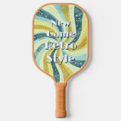 Funky New Game Retro Style Funny Pickleball Schläger (Vorderseite)