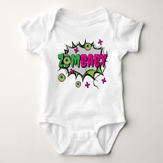 Funky Niedlich Fun "ZomBaby" Zombie Pun Baby Strampler (Vorderseite)
