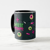 Funky Niedlich Funny Ghoulish Zombie Antidote Pun Tasse (Vorderseite Links)