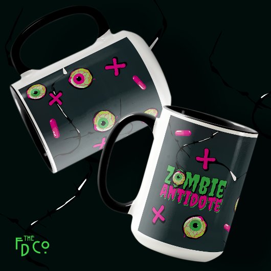Funky Niedlich Funny Ghoulish Zombie Antidote Pun Tasse
