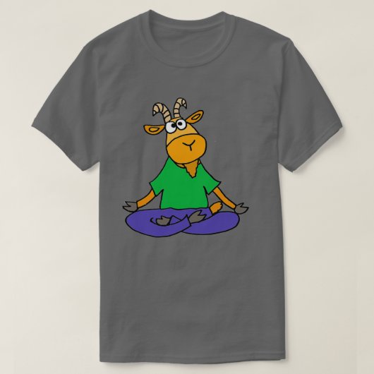 Funky Niedlich Goat Doing Yoga T-Shirt (Design vorne)