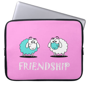 Funky Niedlich Sheep Friendship Laptop Sleeve