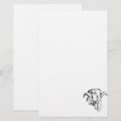Funky Niedlich Sheep Ram Briefpapier (Vorne/Hinten)