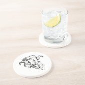 Funky Niedlich Sheep Ram Getränkeuntersetzer (Seite)