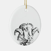 Funky Niedlich Sheep Ram Keramik Ornament (Rechts)