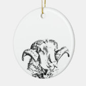 Funky Niedlich Sheep Ram Keramik Ornament (Links)