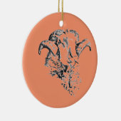 Funky Niedlich Sheep Ram Keramik Ornament (Rechts)