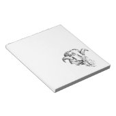 Funky Niedlich Sheep Ram Notizblock (angewinkelt)