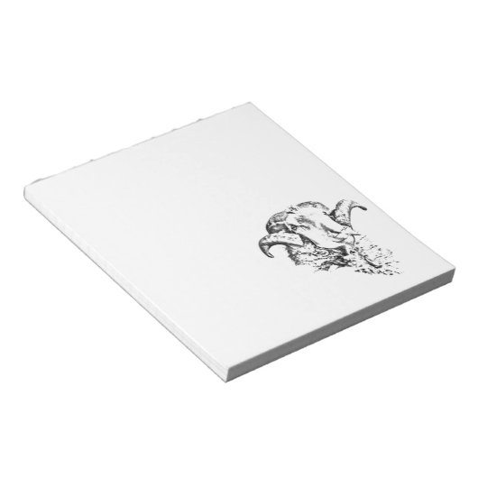 Funky Niedlich Sheep Ram Notizblock (angewinkelt)