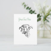 Funky Niedlich Sheep Ram Postkarte (Stehend Vorderseite)