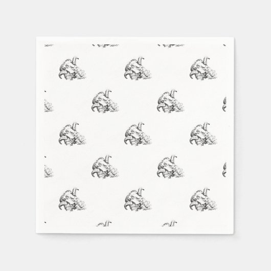 Funky Niedlich Sheep Ram Serviette (Vorderseite)