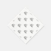 Funky Niedlich Sheep Ram Serviette (Ecke)