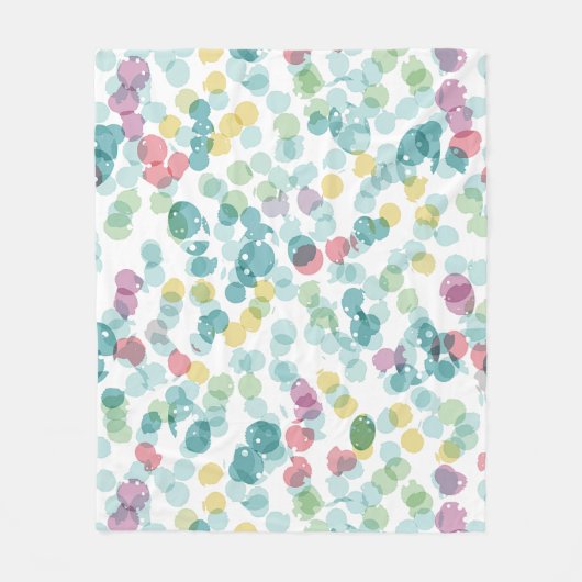 Funky Niedliche fröhliche Summer Punkts Pattern Fleecedecke (Vorderseite)