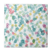 Funky Niedliche fröhliche Summer Punkts Pattern Fliese (Vorderseite)