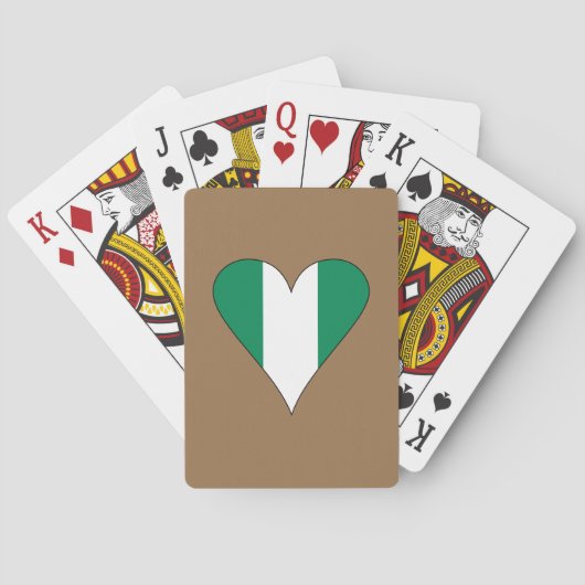 Funky Nigerian Heart Flag Spielkarten (Rückseite)