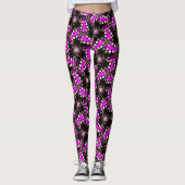 Funky Noir Leggings, die Psydefink mit heißen Pink Leggings (Vorderseite)