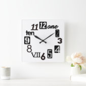 Funky Numbra Square Wall Uhren (Zuhause)