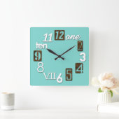 Funky Numbra Square Wall Uhren (Zuhause)