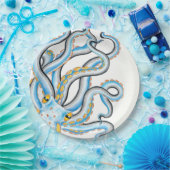 Funky Octopus Pappteller (Party)