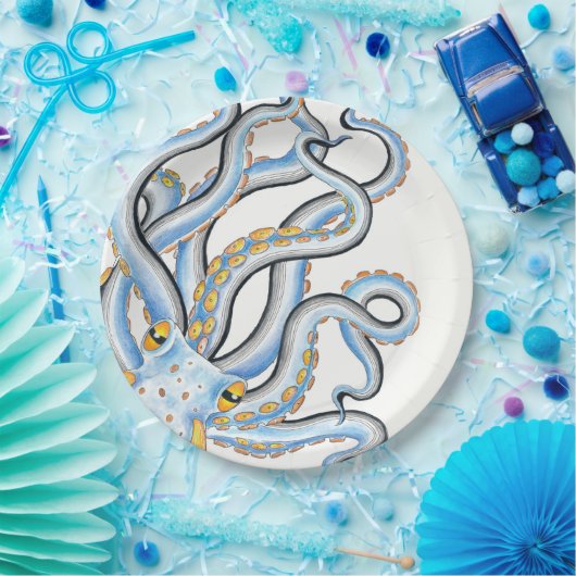 Funky Octopus Pappteller (Party)