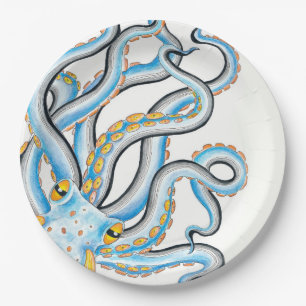 Funky Octopus Pappteller