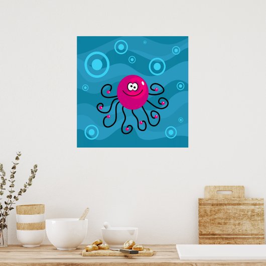 Funky Octopus Poster (Küche)