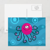 Funky Octopus Postkarte (Vorne/Hinten)