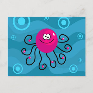 Funky Octopus Postkarte
