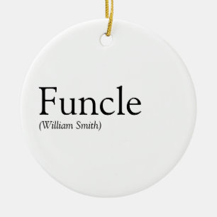 Funky Onkel Spaß Onkel Modern Schwarz-Weiß Keramik Ornament