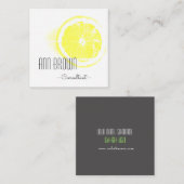 Funky Orange Bio Feel Business Card Quadratische Visitenkarte (Vorne/Hinten)