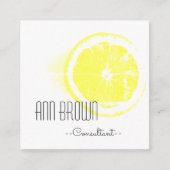 Funky Orange Bio Feel Business Card Quadratische Visitenkarte (Vorderseite)