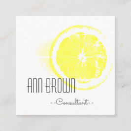 Funky Orange Bio Feel Business Card Quadratische Visitenkarte