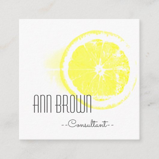 Funky Orange Bio Feel Business Card Quadratische Visitenkarte (Vorderseite)