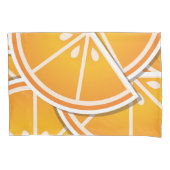 Funky orange Keile Kissenbezug (Vorderseite-Links)