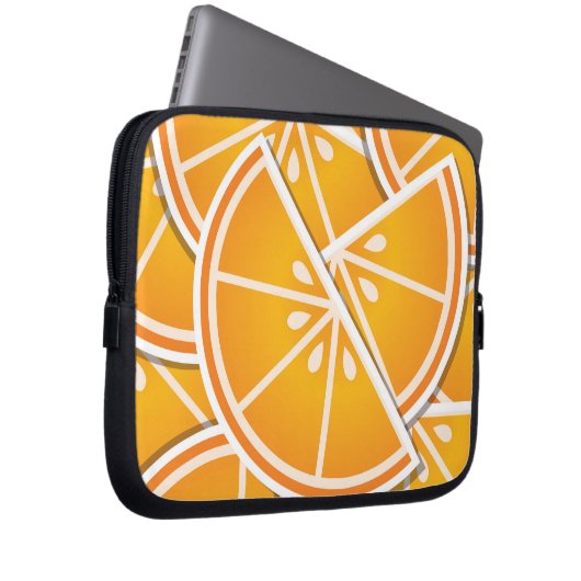 Funky orange Keile Laptopschutzhülle (Vorne Rechts)