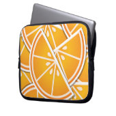 Funky orange Keile Laptopschutzhülle (Vorderseite Links)