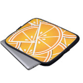 Funky orange Keile Laptopschutzhülle (Vorne Knopf)