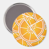 Funky orange Keile Magnet (Vorderseite/Rückseite)