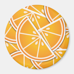 Funky orange Keile Magnet