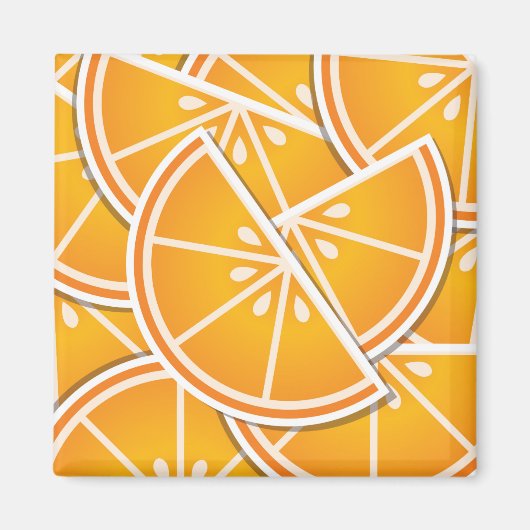 Funky orange Keile Magnet (Vorne)