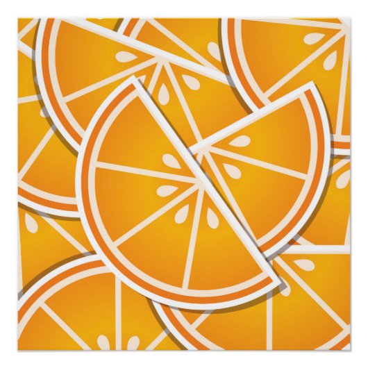 Funky orange Keile Poster (Vorderseite)