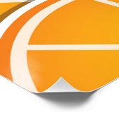 Funky orange Keile Poster (Ecke)